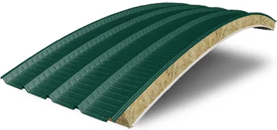 Арочные сэндвич-панели с утеплителем минеральная вата